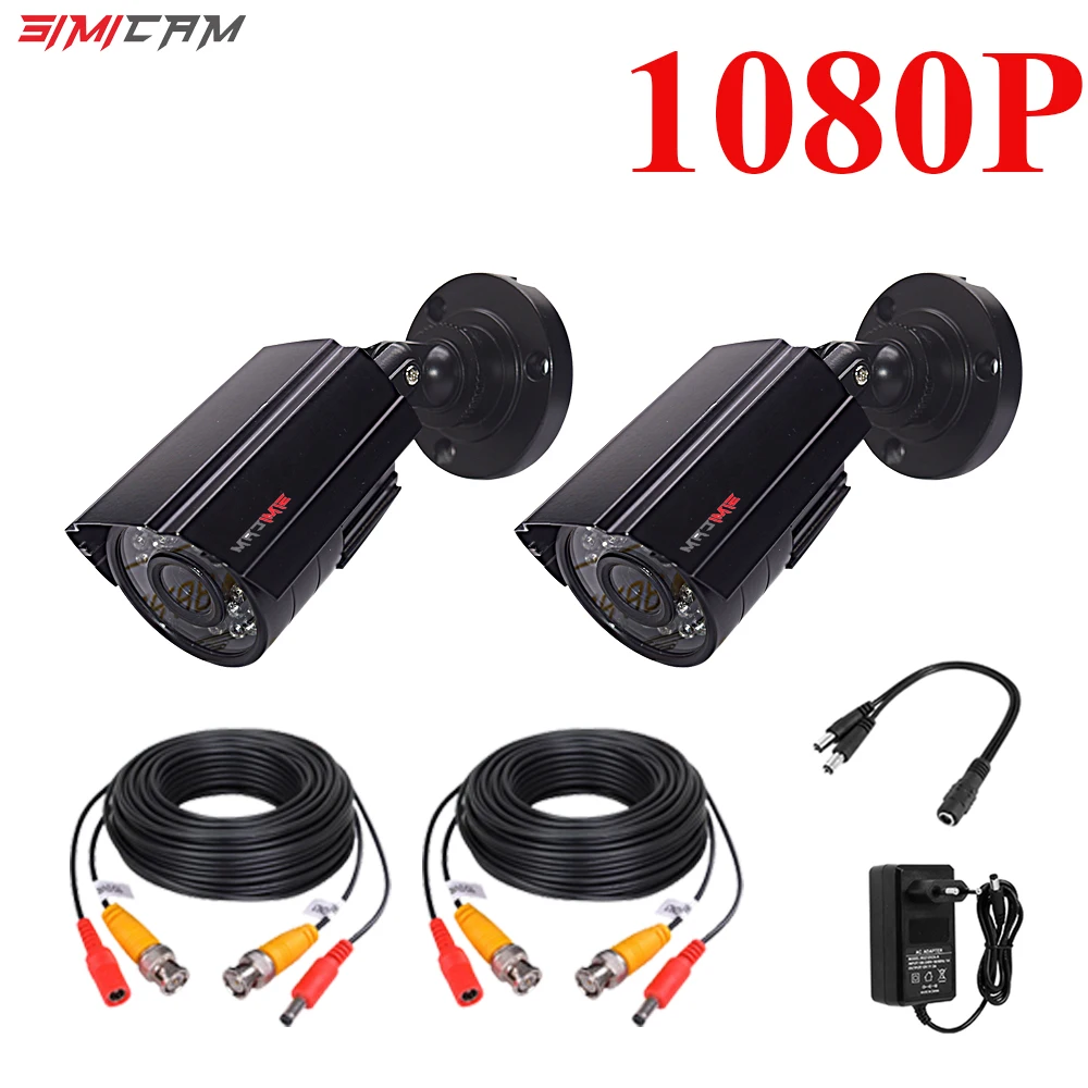 SIMICA1080P AHD 보안 카메라 2PCS2MP/5MP 총알 키트 야외 비바람에 견디는 하우징 66ft 슈퍼 나이트 비전 IR CCTV 비디오 카메라 title=SIMICA1080P AHD 보안 카메라 2PCS2MP/5MP 총알 키트 야외 비바람에 견디는 하우징 66ft 슈퍼 나이트 비전 IR CCTV 비디오 카메라 