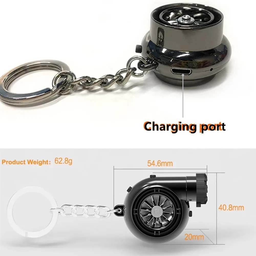 야외 터빈 라이터 EDC 터보 담배 라이터, USB 충전 키체인, 금속 자동차 키체인 펜던트, 자동차 개조, 창의적인 선물