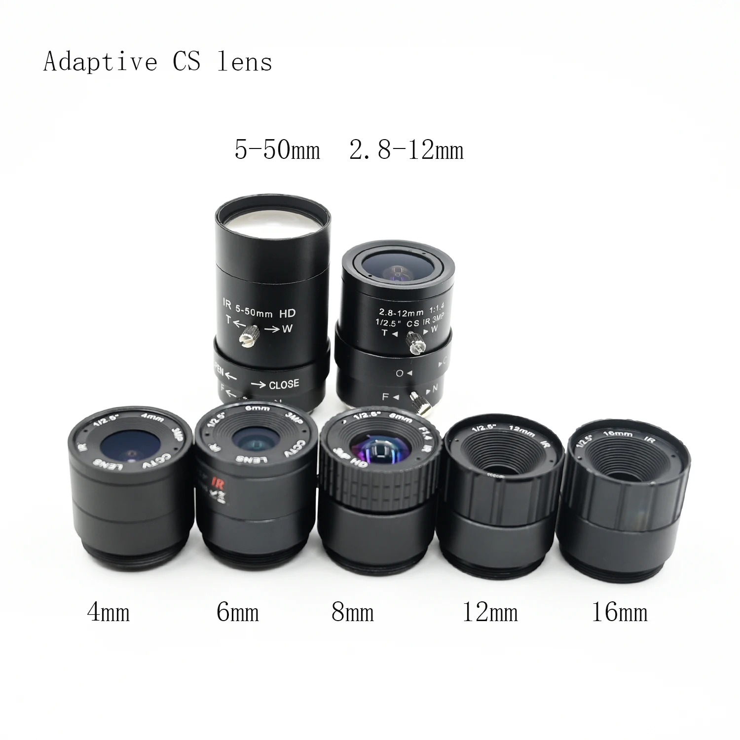 OV9281 글로벌 셔터, 120fps USB 카메라, 720p 흑백, 고속 미니 박스 웹캠, 5-50mm 2.8-12mm 가변 초점 렌즈, 1280x720