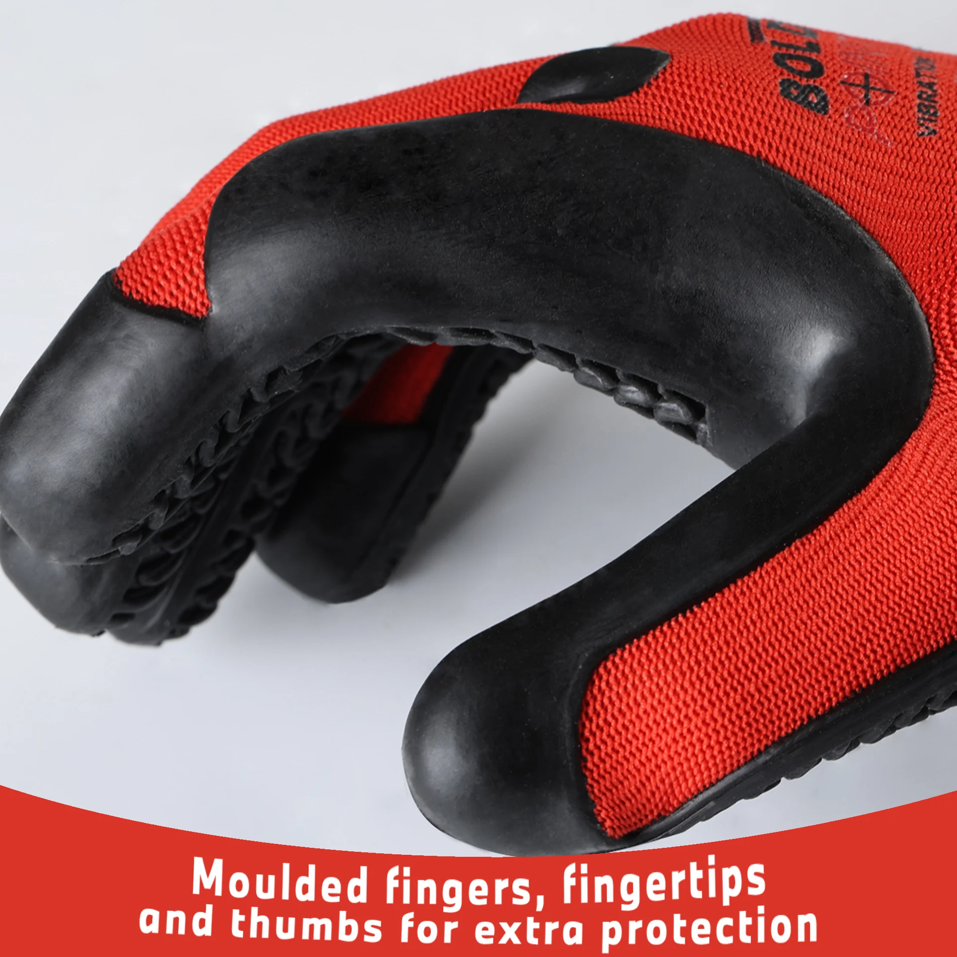 높은 그립 및 엄지 보강, 충격 흡수 장갑, 방수 및 통기성, 내구성 성형 고무 손바닥, 1 쌍