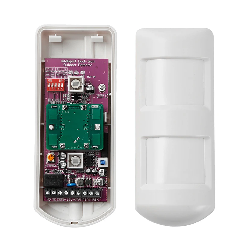 방수 3 테크 유선 야외 알람 모션 센서 감지기, 애완 동물 친화적 PIR, 안티 마스크 포함 홈 알람 시스템용, 2PIR + MW title=방수 3 테크 유선 야외 알람 모션 센서 감지기, 애완 동물 친화적 PIR, 안티 마스크 포함 홈 알람 시스템용, 2PIR + MW