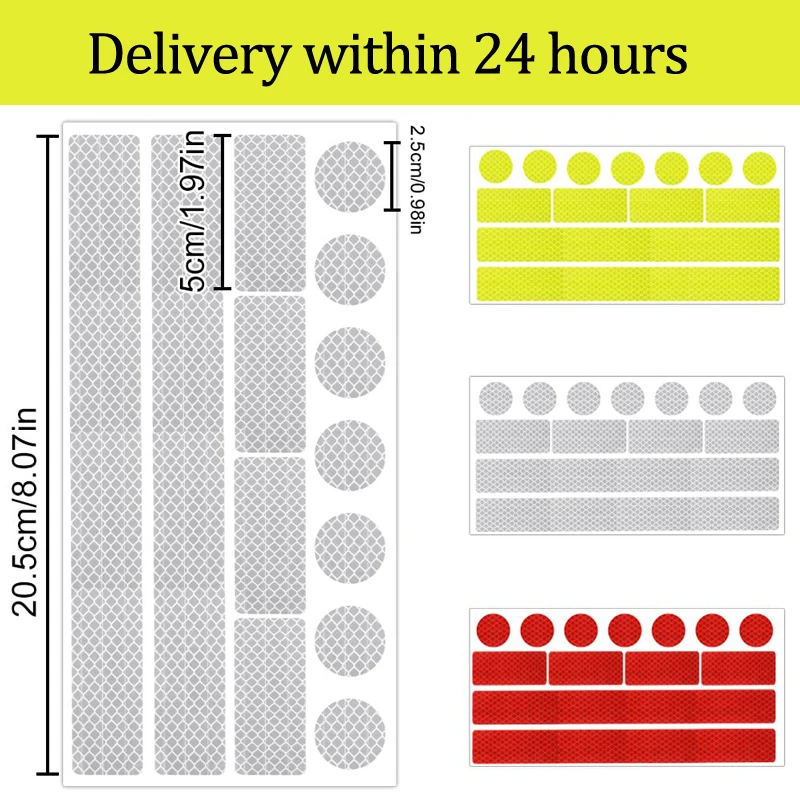 높은 가시성 반사 스티커, 의류 배낭 차량 트럭 유모차용