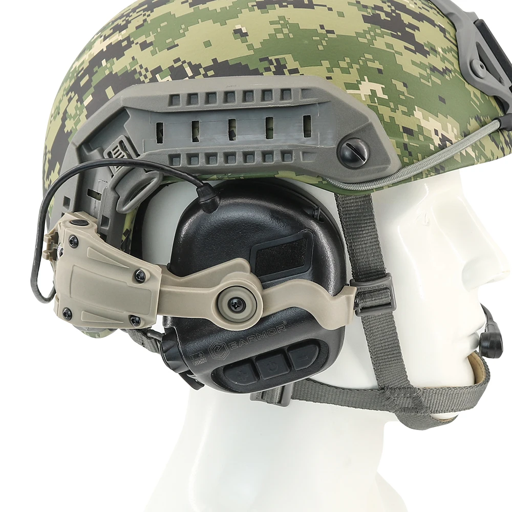 전술 헤드셋 M32 소음 감소 귀마개 아크 레일 어댑터, EARMOR M32 / M32H 전자 귀마개 서바이벌 게임 슈팅 헤드셋