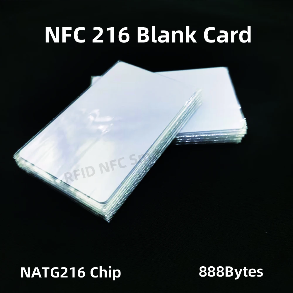 NFC 카드 NTG 216 블랭크 카드, PVC 13.56MHz 방수 RFID HF 888 바이트, NFC 비즈니스 NFC 216 위조 방지 링크, 10 개, 50 개