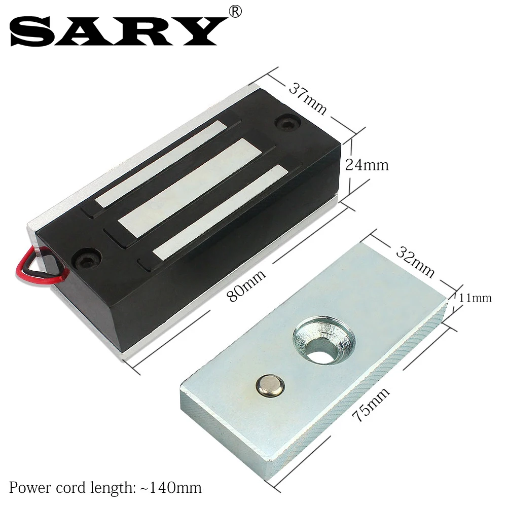 무선 원격 제어 마그네틱 잠금 장치, 원격 제어 전기 잠금 장치, 전자 도어 잠금 장치, 100Lbs 전자석, 60kg