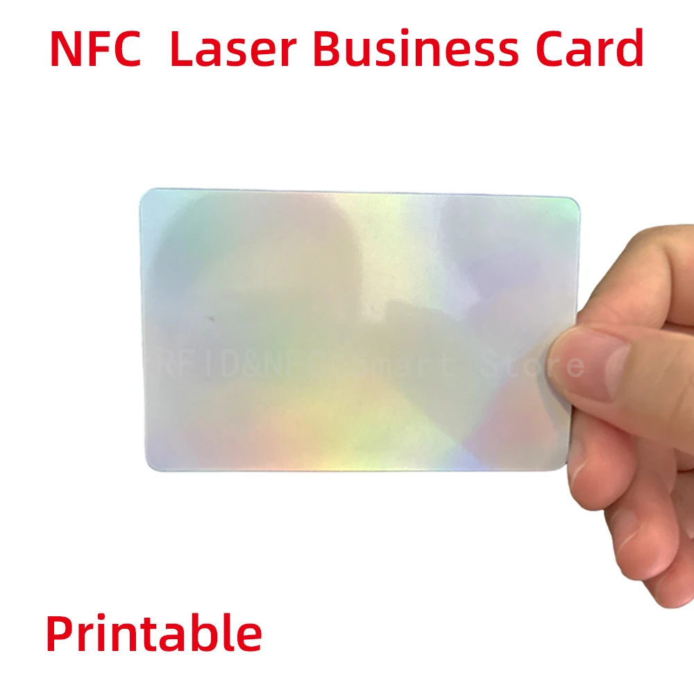 PVC 소재 NFC 레이저 명함, 13.56MHz RFID 액세스 제어, NTG 213 NFC 카드, 맞춤형 레이저 NFC 명함, 5 개