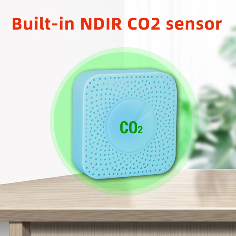 Tuya-스마트 와이파이 CO2 센서 NDIR 고정밀 스마트 홈 연결된 Co2 감지기, 공기 모니터 가정용 스마트 라이프 앱