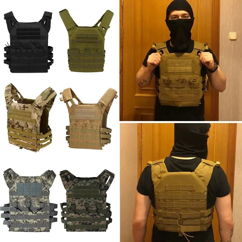 600D 사냥 전술 조끼 군사 Molle 플레이트 캐리어 매거진 Airsoft Paintball CS 야외 보호 경량 조끼