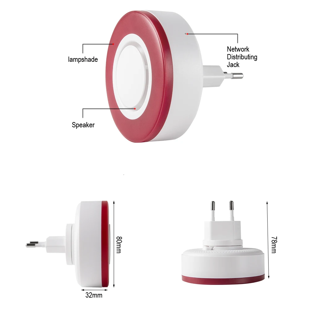 Zigbee3.0 사이렌 스트로브 플래시 사이렌 알람, 95dB 경적, 협박 도둑, 홈 어시스턴트, Kaku,ConbeeII 호환