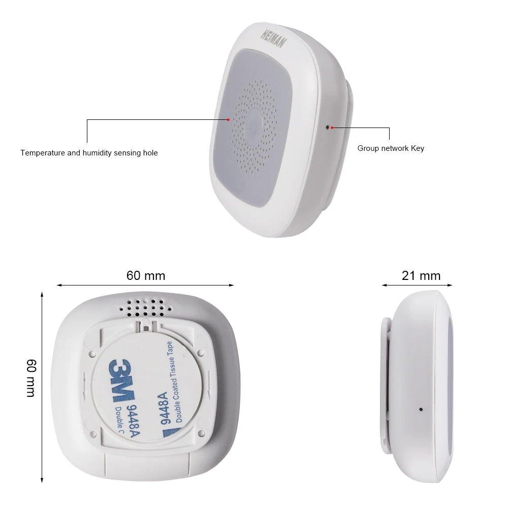 HEIMAN 스마트 Zwave 온도 습도 Z 파 검출기 Z 파 열 센서 홈 온도계 EU 868MHz 화재 경보