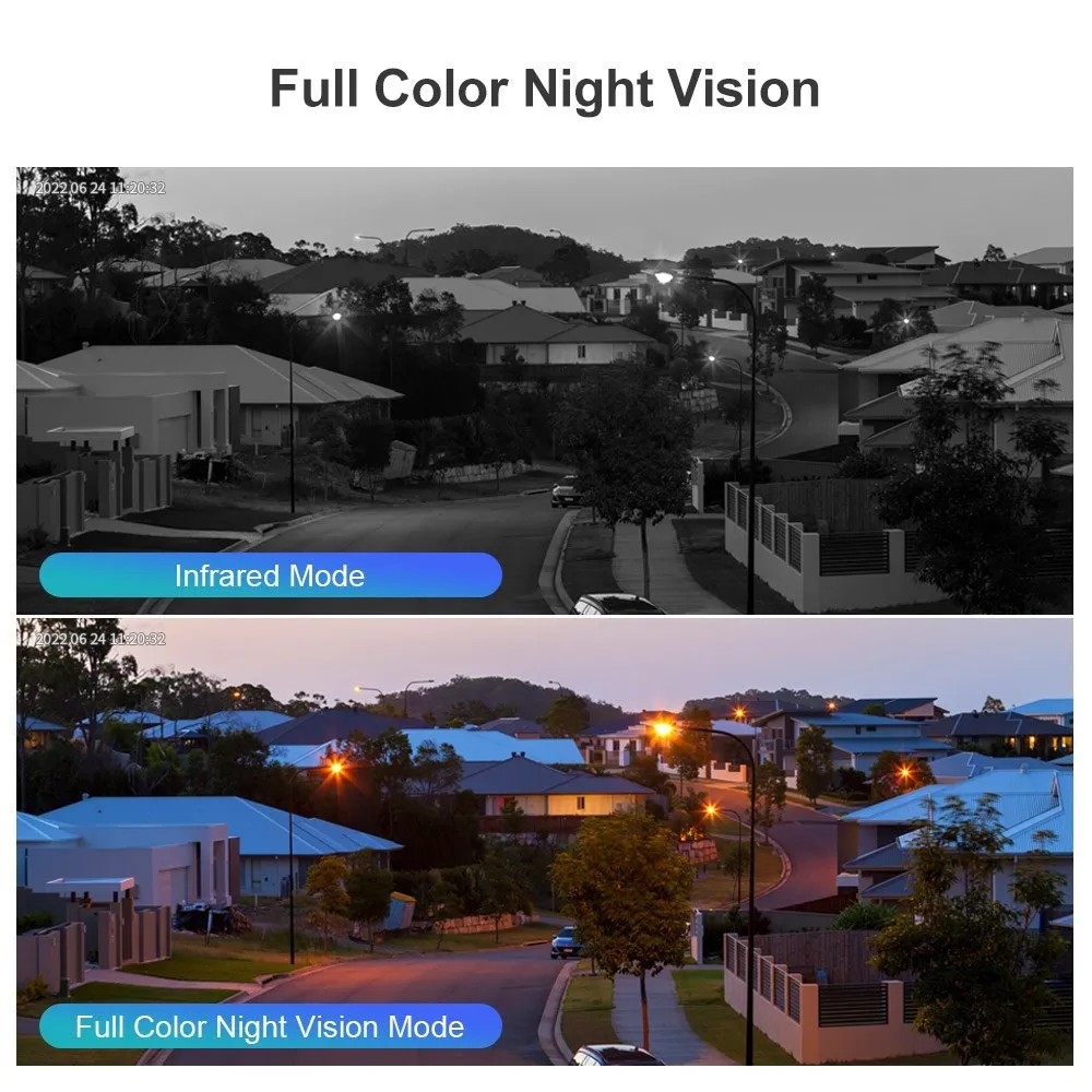 LS VISION 8K 야외 무선 와이파이 보안 카메라 10X 광학 줌 자동 추적 6K PTZ 4 렌즈 3 화면 IP CCTV 캠 방수