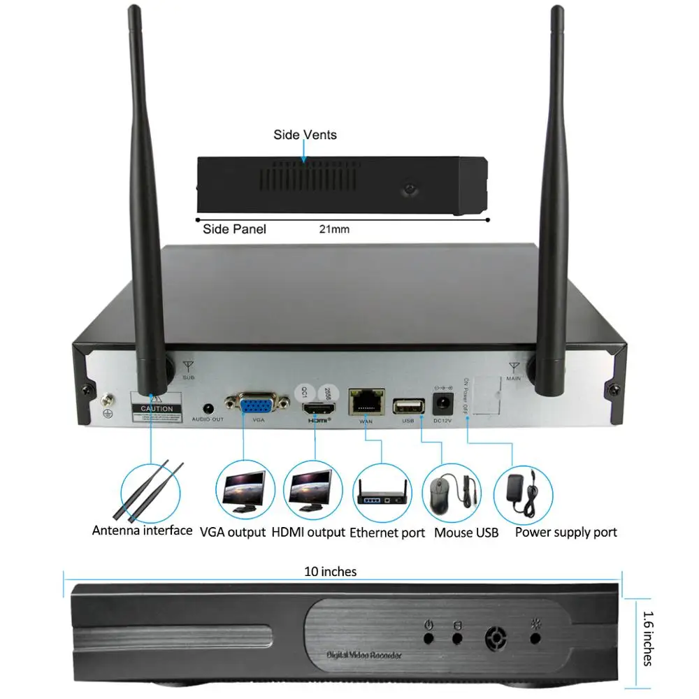 HD 오디오 무선 NVR 키트, 실내, 야외, IR 야간 투시 보안, 6CH, 3MP 네트워크 IP 카메라, 와이파이 CCTV 시스템, 8CH, 3.0MP, P2P