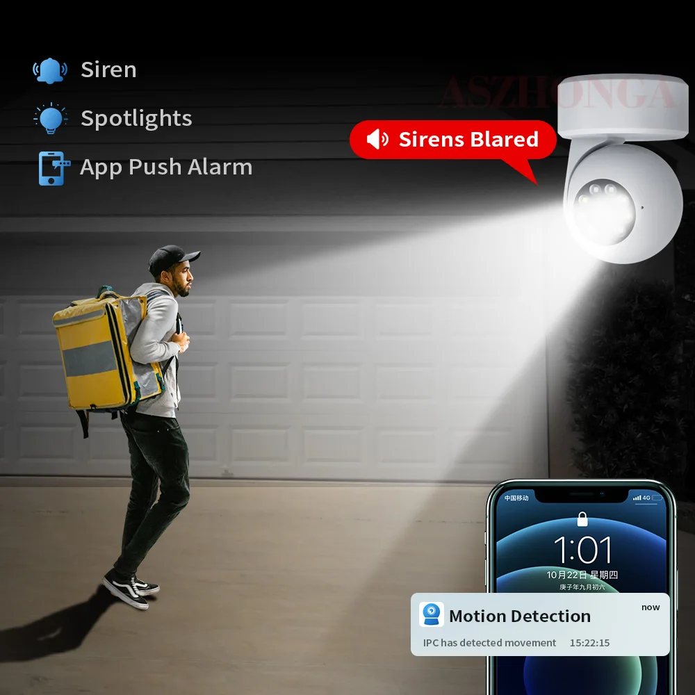 보안 보호를 위한 와이파이 감시 IP 카메라, HD 1080P, 4X 디지털 줌, 실내 PTZ 무선 보안 카메라, 모션 추적