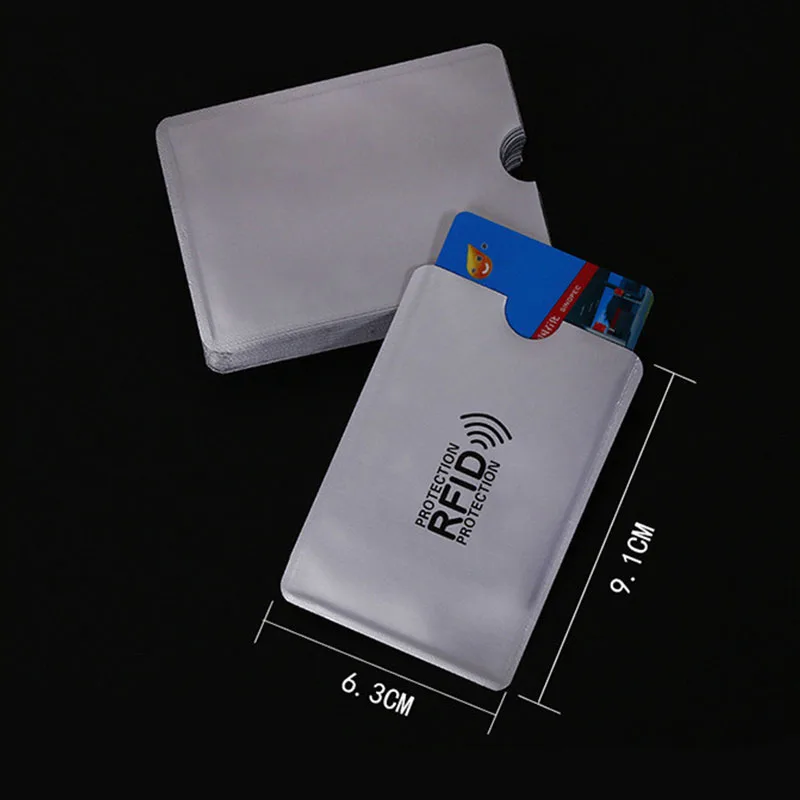 RFID 방지 지갑 차단 리더 잠금 은행 카드 홀더 ID 은행 카드 케이스 보호, 금속 신용 NFC 홀더 알루미늄, 5 개