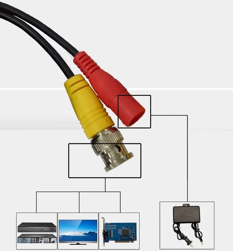 AHD 카메라 케이블, 아날로그 AHD CCTV DVR, DC 플러그 케이블용, BNC 케이블 출력, 5m, 10m, 15m, 20m, 30m, 드롭 배송