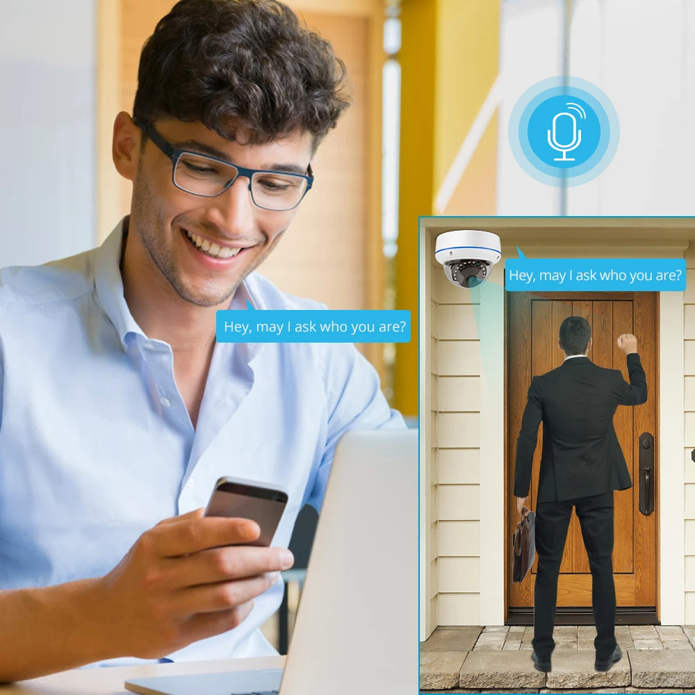 MISECU 돔 POE 보안 카메라 키트, 실내 모션 감지, CCTV 비전, 레코드 감시 시스템, H.265NVR, 8CH, 5MP, 4MP