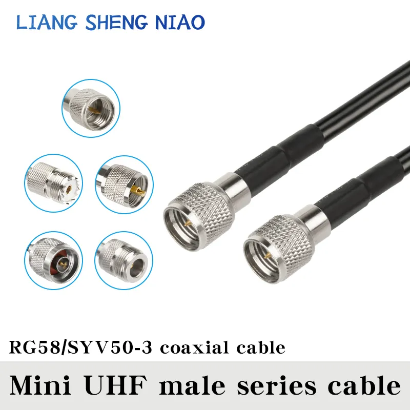 RF 동축 직선 UHF 케이블, 미니 UHF SO239 PL259 암 잭-SMA 수 플러그 커넥터, RG58 케이블, 0.3m-50m title=RF 동축 직선 UHF 케이블, 미니 UHF SO239 PL259 암 잭-SMA 수 플러그 커넥터, RG58 케이블, 0.3m-50m 