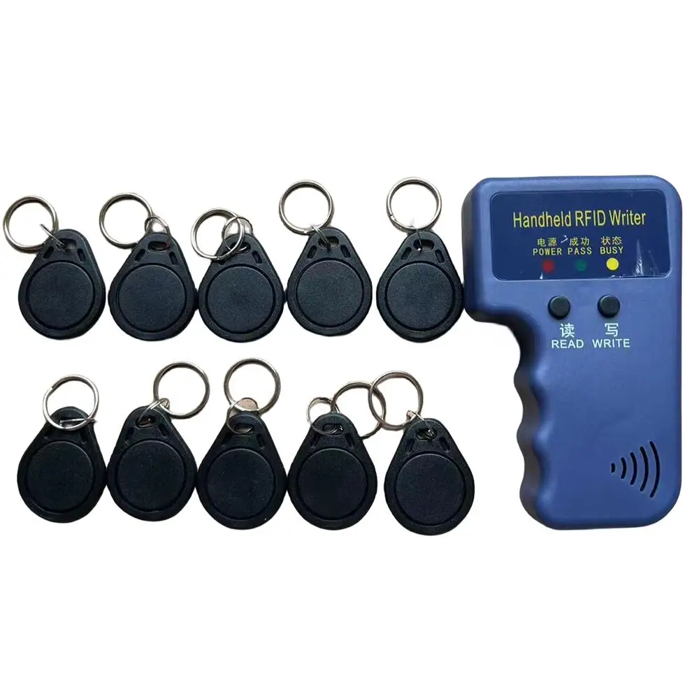 125KHz ID 핸드헬드 EM4100 TK4100 RFID 복사기, EM4305 T5577 5200 재기록 가능 Keyfobs 태그 프로그래머 리더