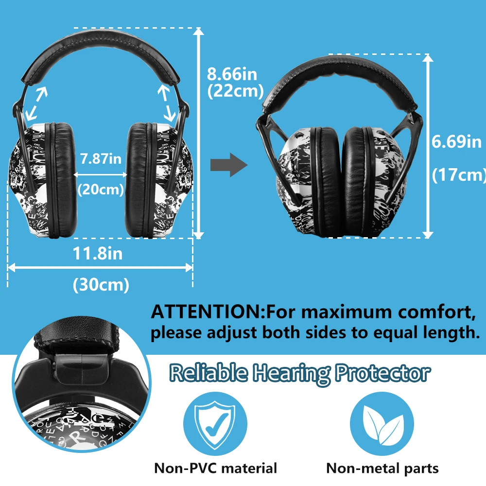 ZOHAN-어린이 유아 귀 보호, 아기 안전 귀마개, 조절 가능한 소음 감소 귀마개, 어린이를 위한 청력 보호대