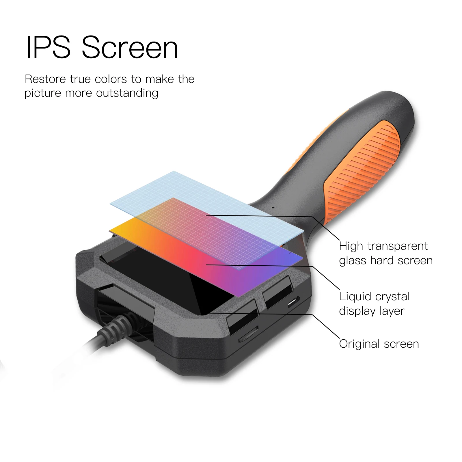 산업용 내시경 카메라, IPS 스크린, 하수도 검사 보어스코프, IP68 방수, 8mm 렌즈, 자동차 엔진 수리용, 2.4 인치, 2.8 인치