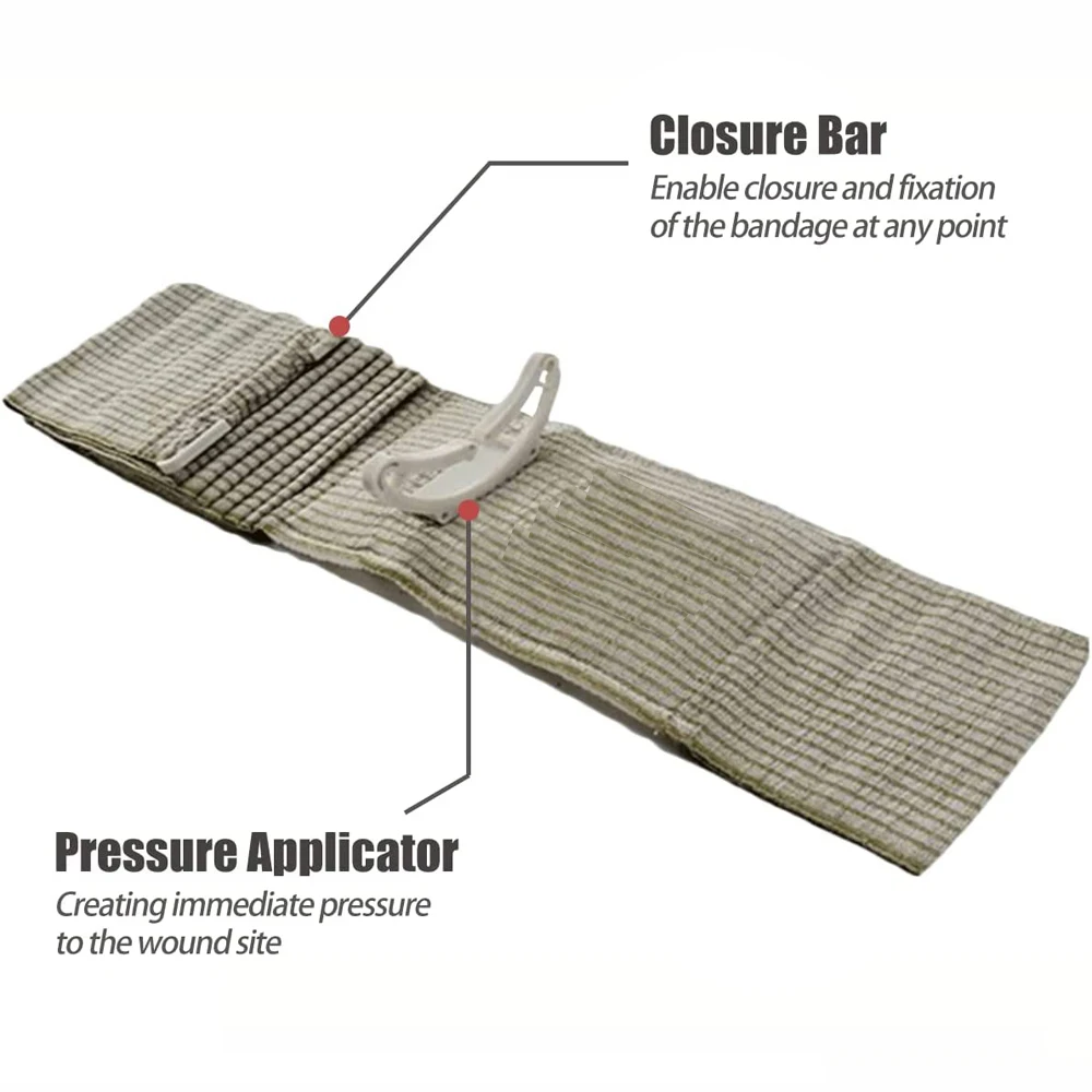 이스라엘 붕대 4/6 인치 지혈 압축 붕대 이중 진공 밀봉 응급 압력 외상 응급 처치 키트 IFAK