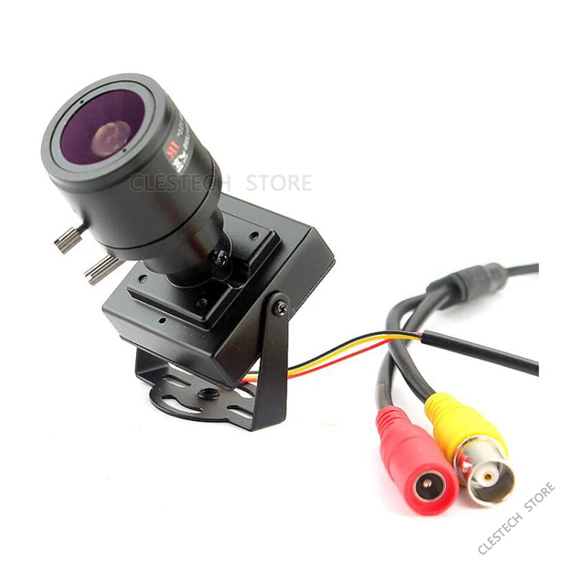 수동 초점 미니 CCTV 카메라, 2.8mm-12mm, 1200TVL 보안, 금속 마이크로 HD 아날로그, TV 가정용 자동차 650 필터, 브래킷 포함