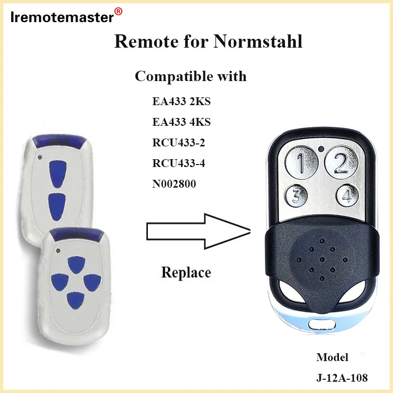 Normstahl 용 크로포드 차고 도어 원격 제어, 433.92MHZ 롤링 코드, EA433 2KS 4KS 용 title=Normstahl 용 크로포드 차고 도어 원격 제어, 433.92MHZ 롤링 코드, EA433 2KS 4KS 용 