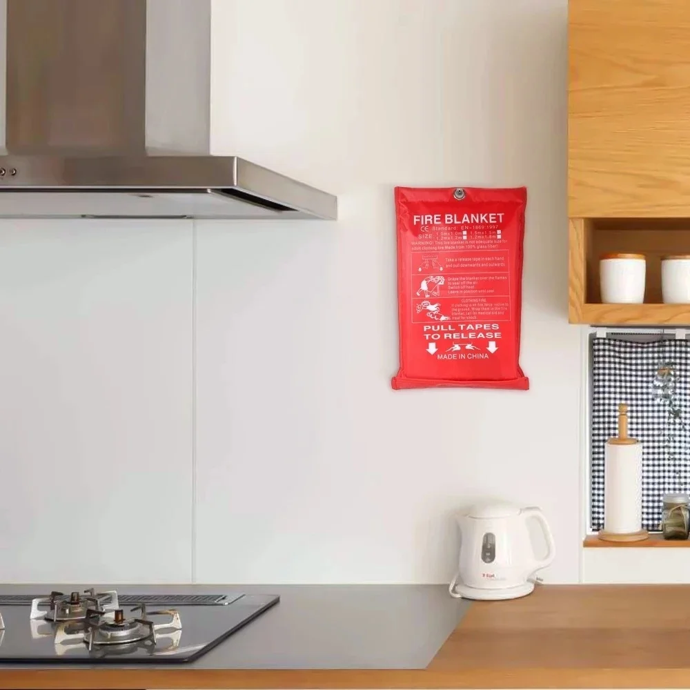 1.5m x 1.5m 내화 담요, 유리 섬유 내화 난연, 비상 생존 대피소