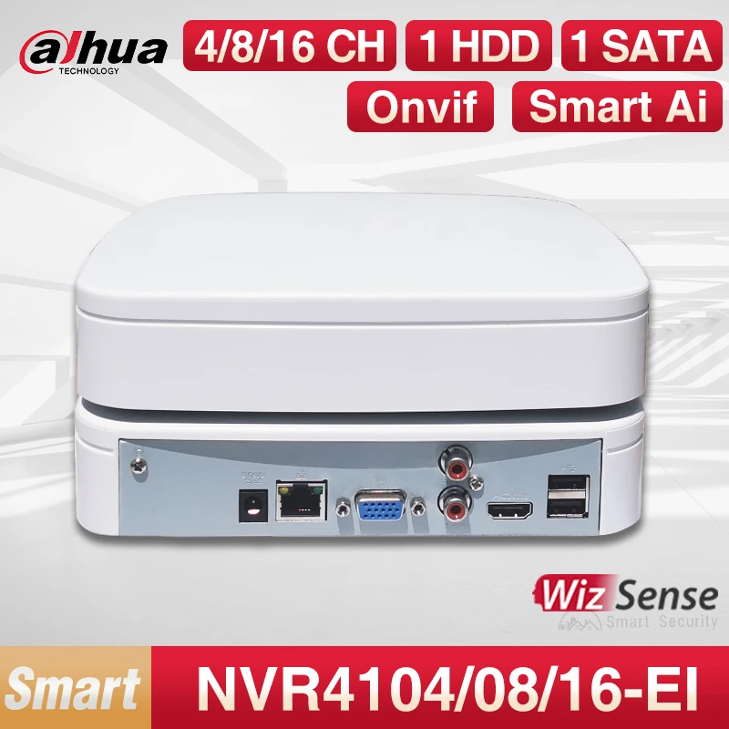 Dahua Mini Wizsense 스마트 AI 보안 시스템 NVR4104-EI, Imou 지원 NVR IP 카메라, NVR4104, 08/16-4KS2, 4 채널, 8/16 채널 title=Dahua Mini Wizsense 스마트 AI 보안 시스템 NVR4104-EI, Imou 지원 NVR IP 카메라, NVR4104, 08/16-4KS2, 4 채널, 8/16 채널 