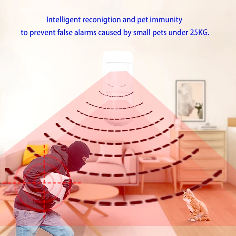 방수 3 테크 유선 야외 알람 모션 센서 감지기, 애완 동물 친화적 PIR, 안티 마스크 포함 홈 알람 시스템용, 2PIR + MW