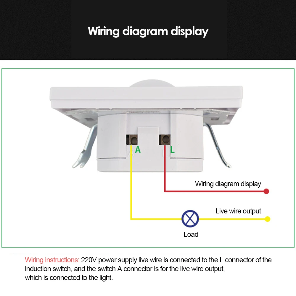 AC 110V-220V 스마트 PIR 모션 센서 스위치 보안 조명 제어 IR 적외선 운동 유도 탐지기 ON/OFF/PIR 스위치