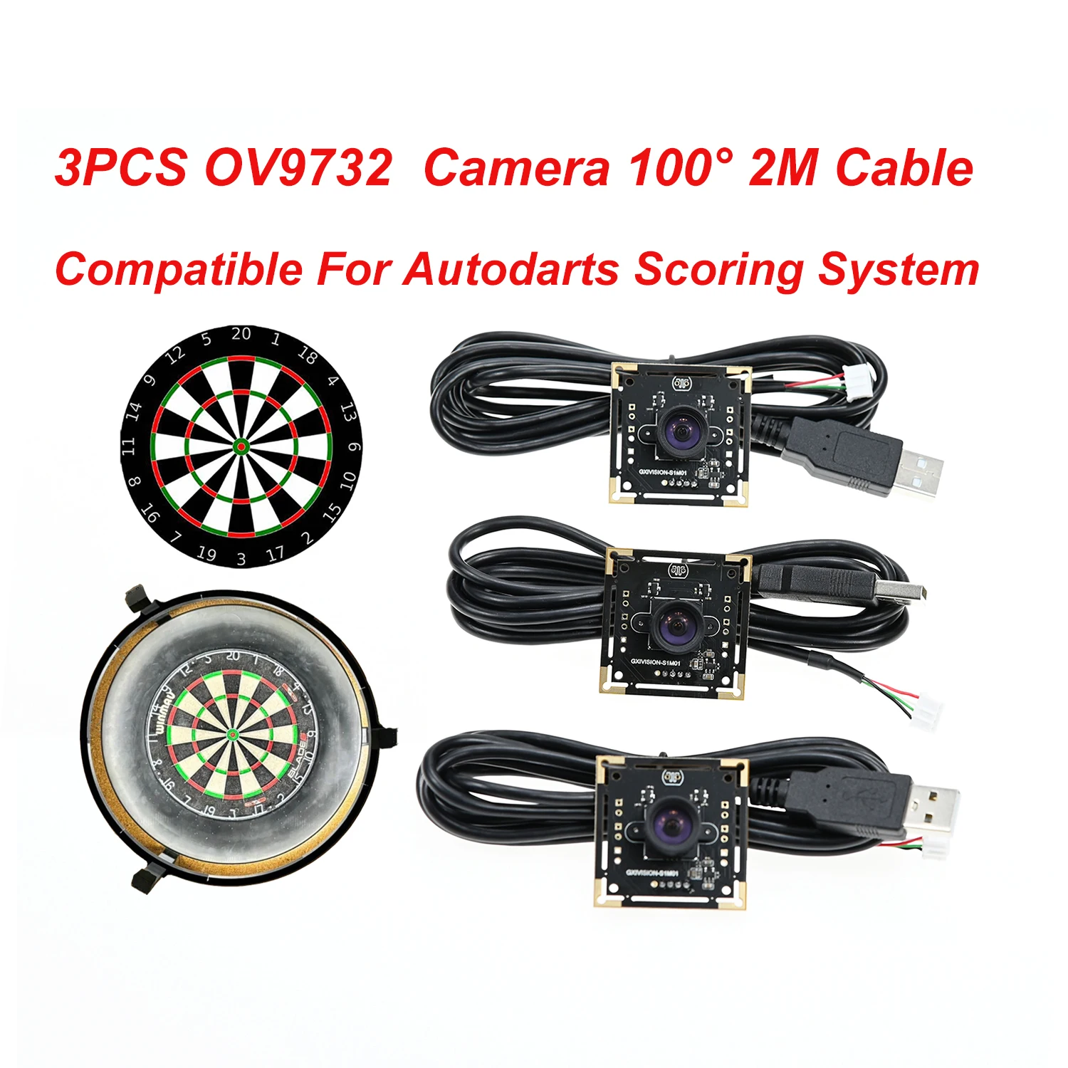 GXIVISION 3PCS 100도 OV9732 2M 케이블 카메라 모듈, IMX179 USB 웹캠 Autodarts.io와 호환 가능, 디버깅 및 검증됨 title=GXIVISION 3PCS 100도 OV9732 2M 케이블 카메라 모듈, IMX179 USB 웹캠 Autodarts.io와 호환 가능, 디버깅 및 검증됨 