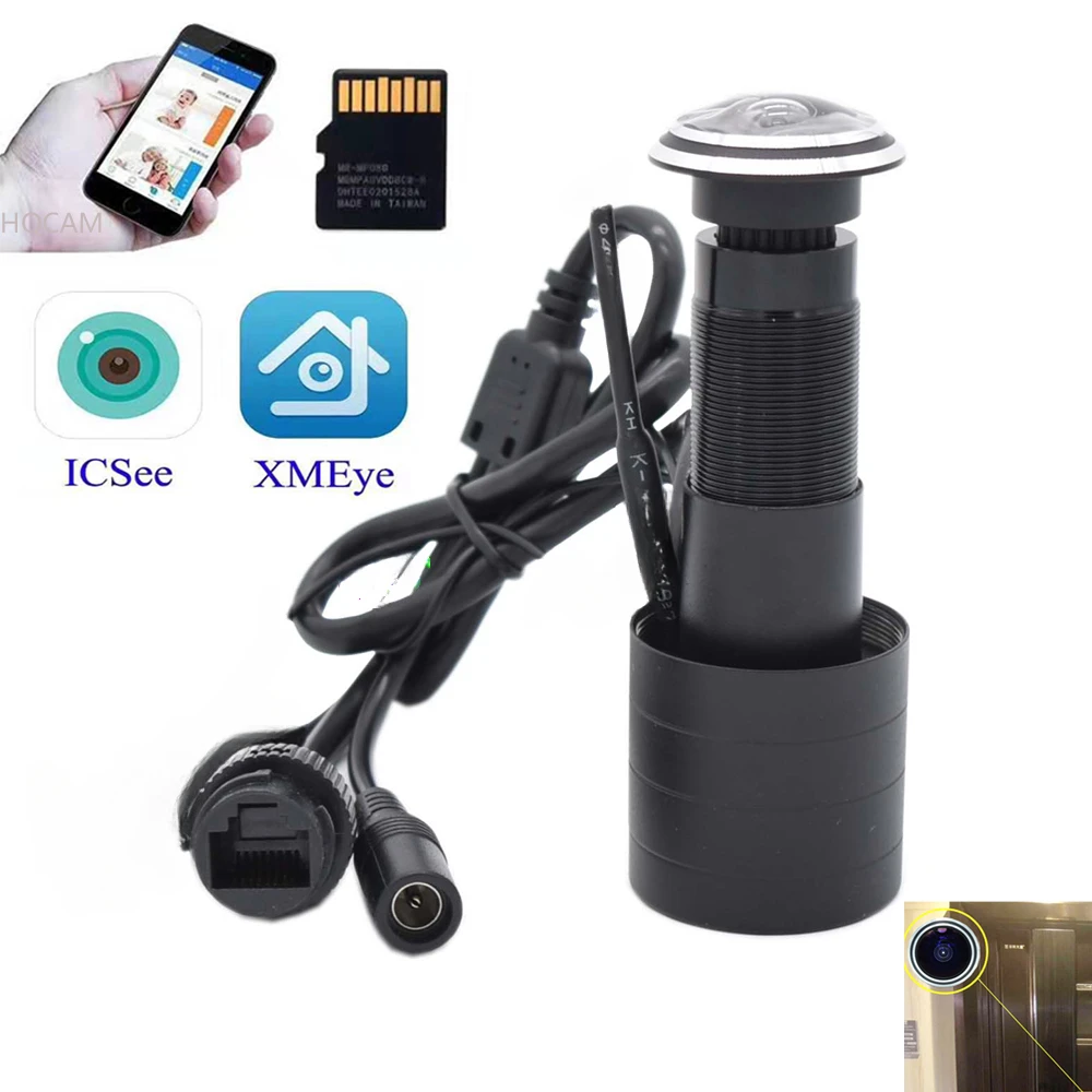 보안 무선 홀 아이 도어 IP 카메라 게이트 마당 스마트 캐비닛, 광각 어안 렌즈, 미니 구멍 CCTV, HD P2P Onvif, 1080P title=보안 무선 홀 아이 도어 IP 카메라 게이트 마당 스마트 캐비닛, 광각 어안 렌즈, 미니 구멍 CCTV, HD P2P Onvif, 1080P 