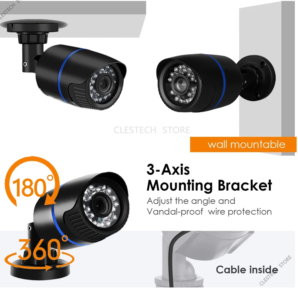 XVI 풀 디지털 CCTV AHD 카메라, 4 인 1, 5MP, 4MP, 1080P, HD, 5M-N, 야외 방수, ip66 IR, 야간 투시경, 거리용 총알