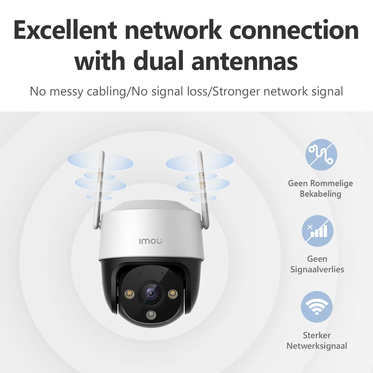 IMOU 크루저 SE + 5MP 3K 와이파이 카메라, 듀얼 안테나, 야외 IP66, 비바람에 견디는 풀 컬러 추적 카메라, AI 인간 감지 카메라