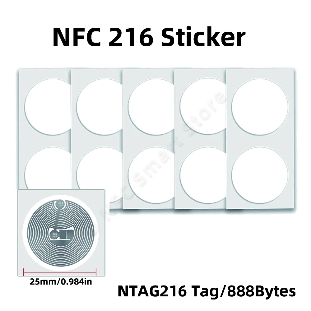 NFC 태그 NFC 스티커, NFC 휴대폰용 접착 라벨, NTG 213 215 216, NFC 태그, NFC213, Ntg215, 100 개, 50 개, 20 개