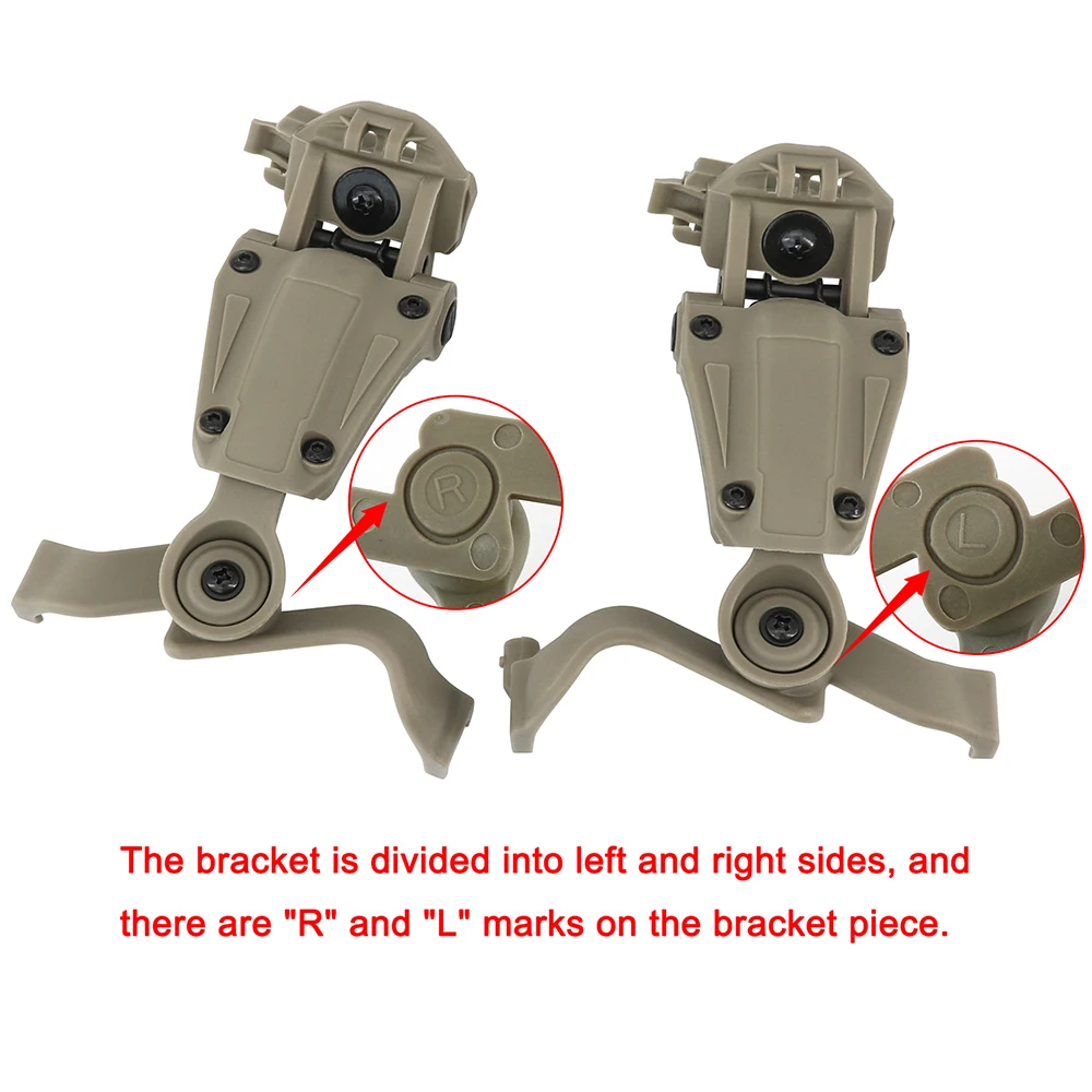 전술 헤드셋 M32 소음 감소 귀마개 아크 레일 어댑터, EARMOR M32 / M32H 전자 귀마개 서바이벌 게임 슈팅 헤드셋