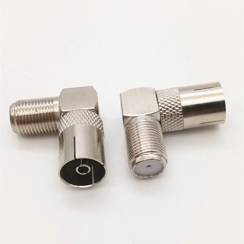 RG6 FK 어댑터-RF 커넥터 F 헤드, 직각 벤드 남성-남성 9.5 TV 신호 케이블-TV 직접 플러그 변환, 5 개