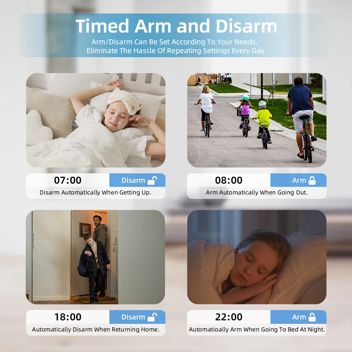 PGST 스마트 투야 경보 시스템, 온도 및 습도 기능 포함, 4.3 인치 화면, Wi-Fi GSM 도난 가정 보안, PG109