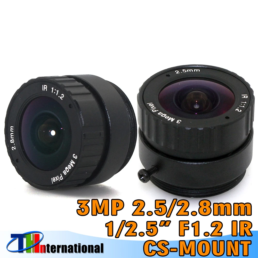 HD IP 카메라 및 보안 카메라용 CS 렌즈, CCTV CMOS 칩셋, 1/2.5 인치 및 1/3 인치 모두에 적합, 3MP, 2.5mm, 2.8mm title=HD IP 카메라 및 보안 카메라용 CS 렌즈, CCTV CMOS 칩셋, 1/2.5 인치 및 1/3 인치 모두에 적합, 3MP, 2.5mm, 2.8mm 