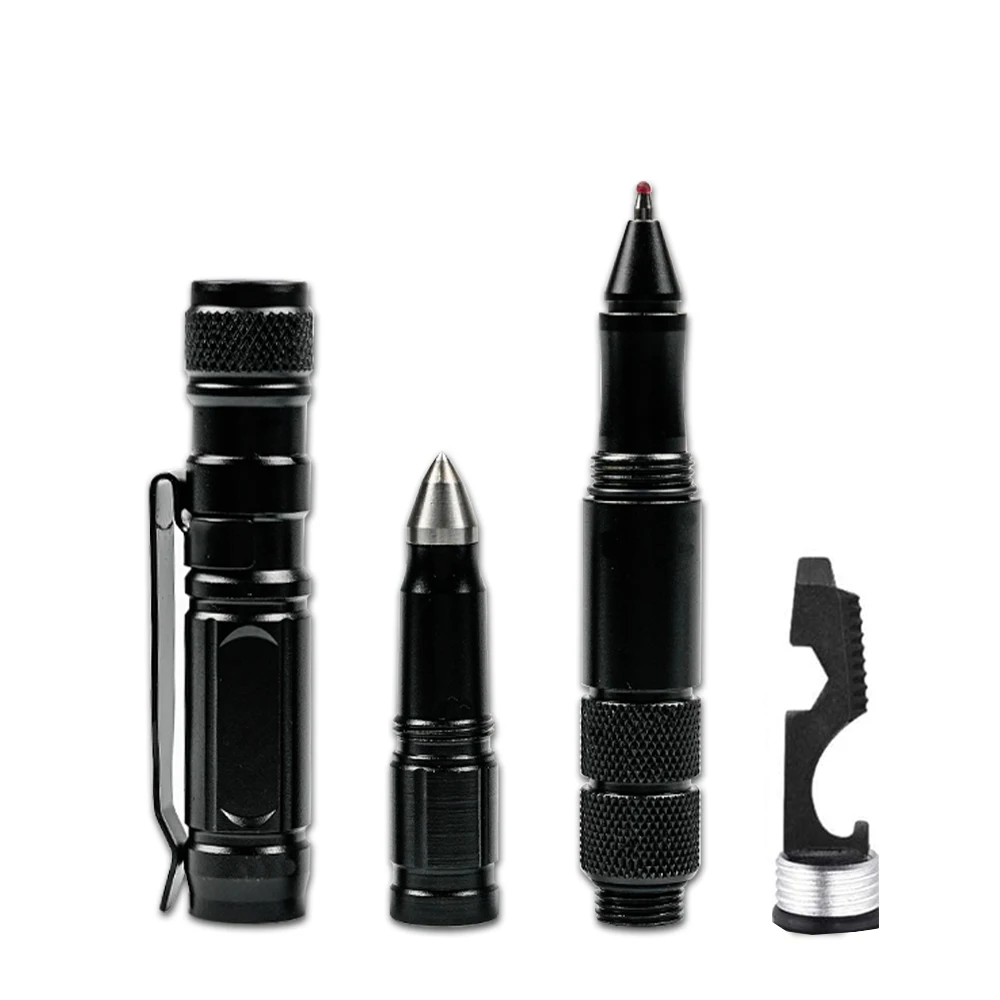 전술 펜-자기 방어 및 멀티 툴 펜, 손전등 포함, 남녀공용 생존 장비, 전술 장비 및 선물, 군사 EDC
