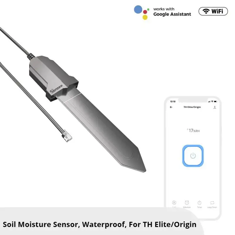 SONOFF 익스텐션 케이블 토양 수분 감지기 모니터, 습도 온도 센서, THS01 WTS01 MS01 RL560, TH 엘리트 및 오리진용, 5M