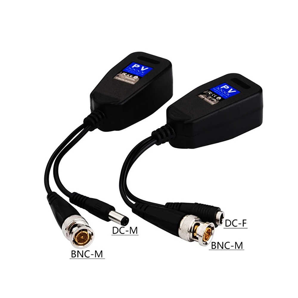 패시브 1 채널 비디오 전원 발룬-RJ45 커넥터, CVI, TVI, AHD 카메라 시스템 액세서리, 2MP, 4MP, 5MP, 8MP, 5 쌍/로트