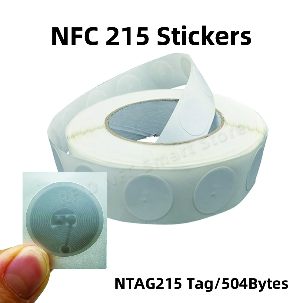 NFC 태그 블랙 NFC 스티커 프로토콜, 범용 라벨 RFID 태그 및 모든 NFC 휴대폰, ISO14443A13.56 MHz NT/AG 215