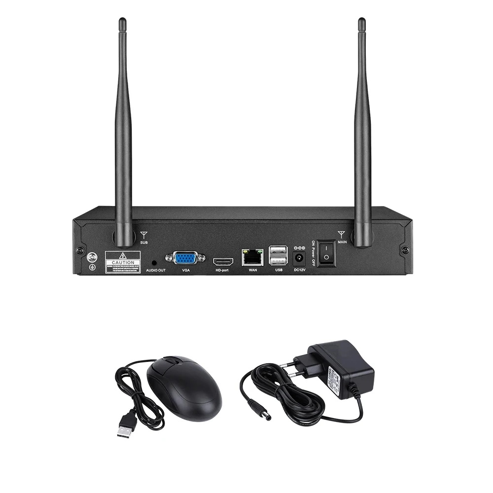 MISECU 와이파이 NVR 무선 NVR 녹음기, 무선 보안 시스템용 ONVIF 지원, H.265 CCTV NVR 보안 비디오 녹음기, 8CH, 3MP