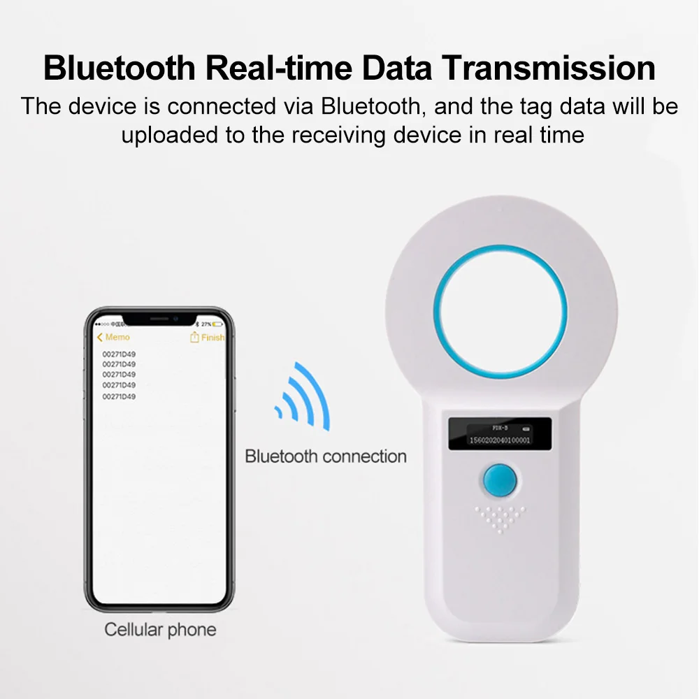 충전식 RFID 카드 ID 리더 ISO11784/5 애완 동물 스캐너, 134kHz 125kHz 칩 트랜스 폰더, USB 2.0 마이크로 칩 스캐너