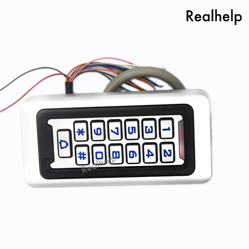 2000 사용자 금속 스테인레스 스틸 RFID 접근 제어 키패드, IP68 방수 야외 125Khz 카드 리더, 12V, 24V DC