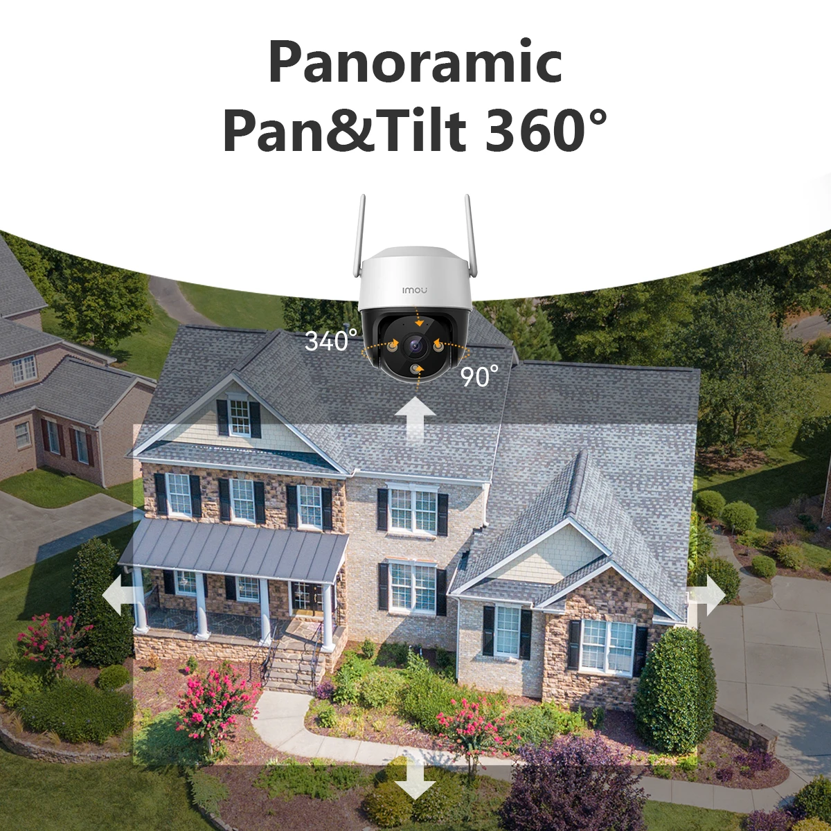 IMOU 크루저 SE + 5MP 3K 와이파이 카메라, 듀얼 안테나, 야외 IP66, 비바람에 견디는 풀 컬러 추적 카메라, AI 인간 감지 카메라