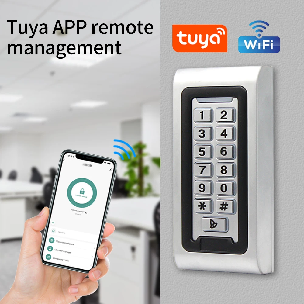 스마트 도어 잠금 도어 잠금 도어 잠금 Tuya App 제어 모든 금속 키패드 S601-Wifi 도어 잠금 RFID 액세스 컨트롤러