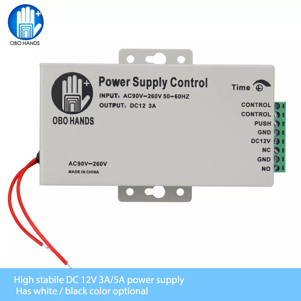 OBO HANDS 액세스 제어 전원 공급 장치 스위치, 12VDC, 3A/5A 시간 지연 조절 가능, AC90V-260V 입력 NO/NC 출력, 2 전기 잠금 장치 title=OBO HANDS 액세스 제어 전원 공급 장치 스위치, 12VDC, 3A/5A 시간 지연 조절 가능, AC90V-260V 입력 NO/NC 출력, 2 전기 잠금 장치 